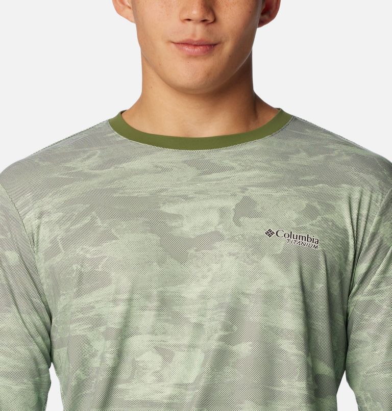 Men's Summit Valley Sun Deflector Long Sleeve Crew, Color: Canteen Beachwood, image 4