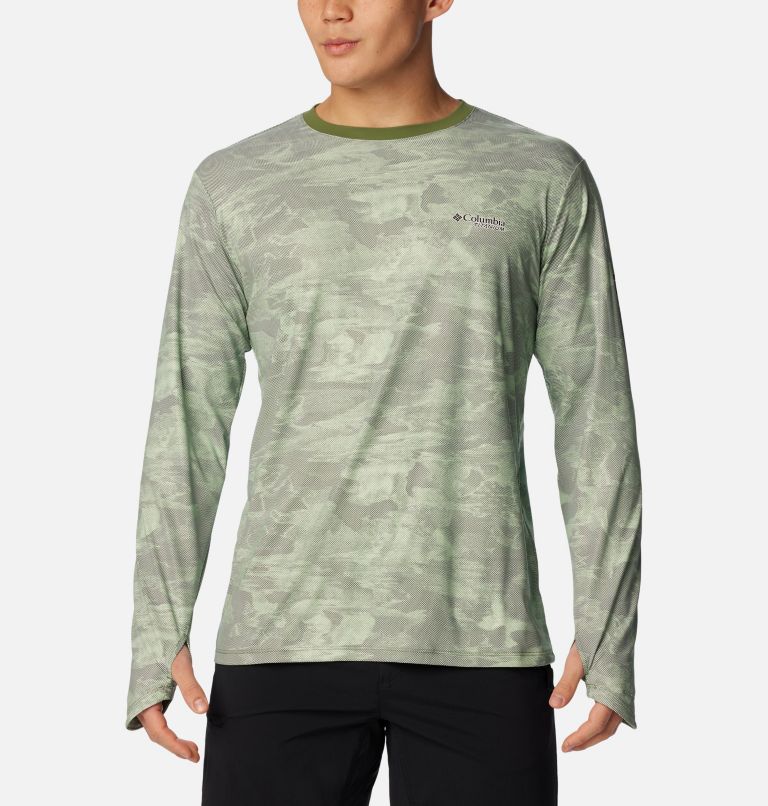 Men's Summit Valley Sun Deflector Long Sleeve Crew, Color: Canteen Beachwood, image 1
