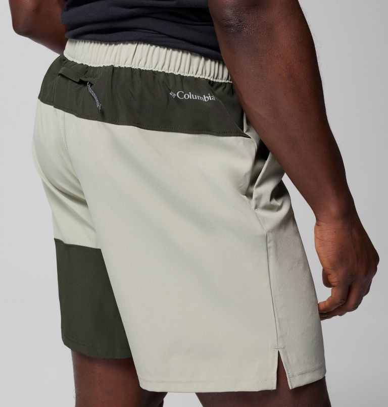 Men's Columbia Hike Colour Block Hiking Shorts, Color: Safari, Greenscape, image 6