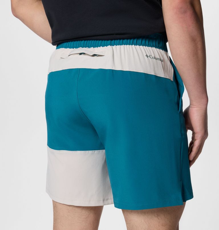 Shorts de senderismo con bloques de color Columbia Hike para hombre, Color: River Blue, Dark Stone, image 5