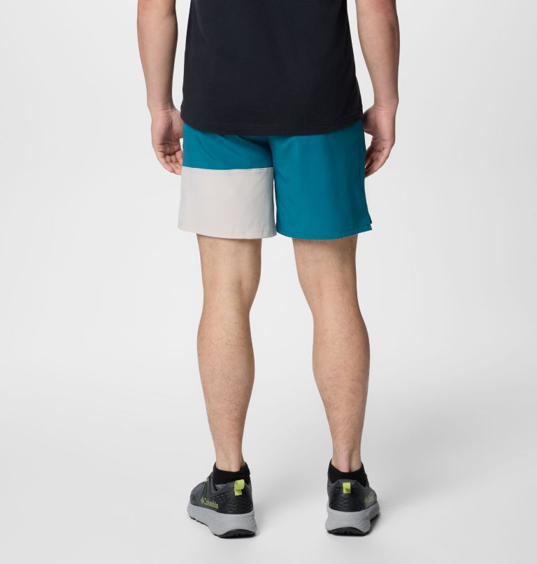 Shorts de senderismo con bloques de color Columbia Hike para hombre, Color: River Blue, Dark Stone, image 2