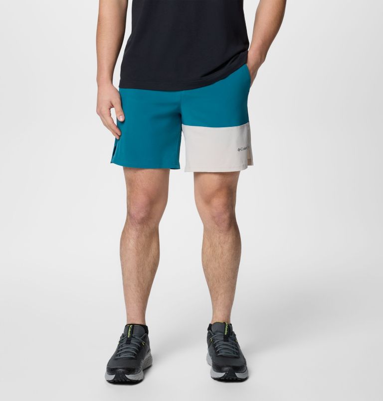 Shorts de senderismo con bloques de color Columbia Hike para hombre, Color: River Blue, Dark Stone, image 1