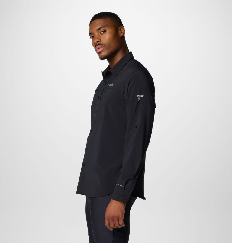 Men's Summit Valley Woven Long Sleeve Shirt, Color: Black, image 4