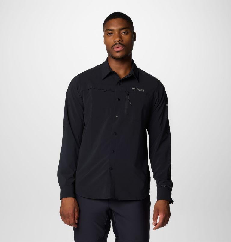 Men's Summit Valley Woven Long Sleeve Shirt, Color: Black, image 1