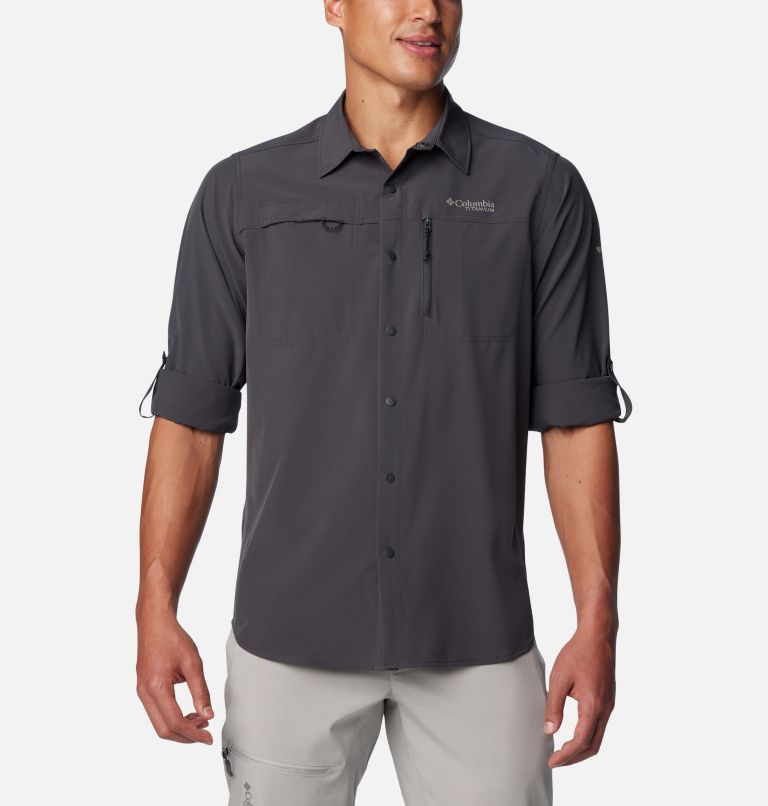 Men's Summit Valley Woven Long Sleeve Shirt, Color: Shark, image 7