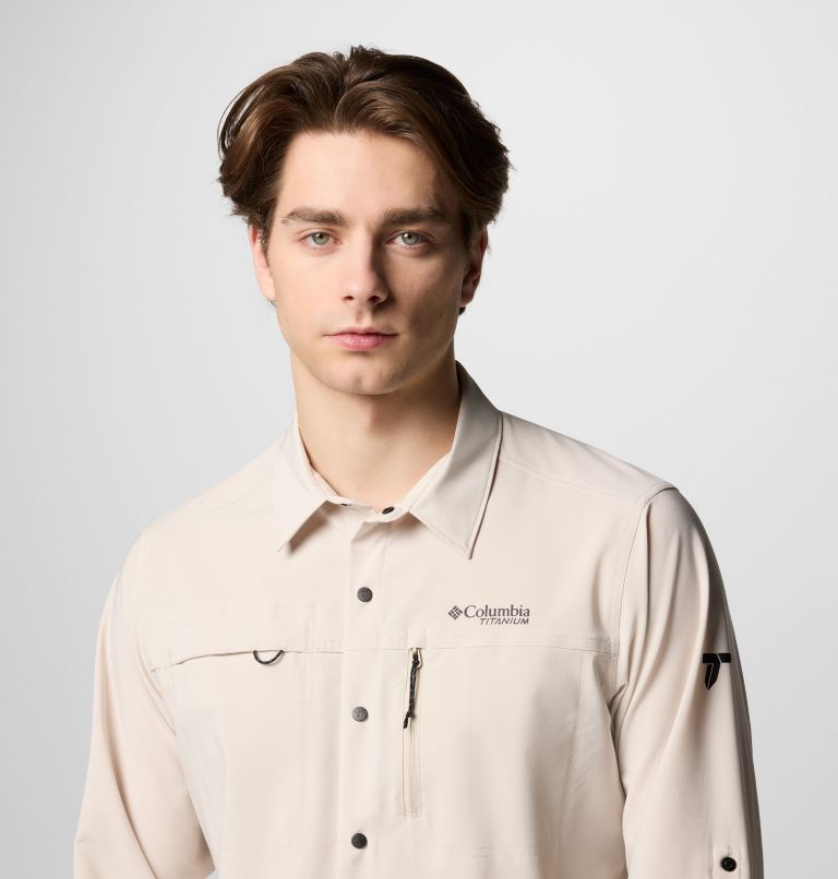 Men's Summit Valley Woven Long Sleeve Shirt, Color: Dark Stone, image 5