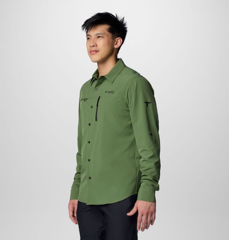 Chemise tissée à manches longues Summit Valley pour homme, Color: Canteen, image 4
