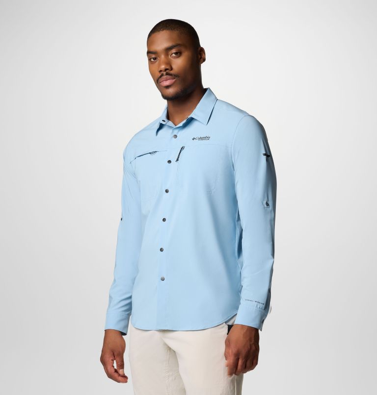Men's Summit Valley Woven Long Sleeve Shirt, Color: Ripple Blue, image 4