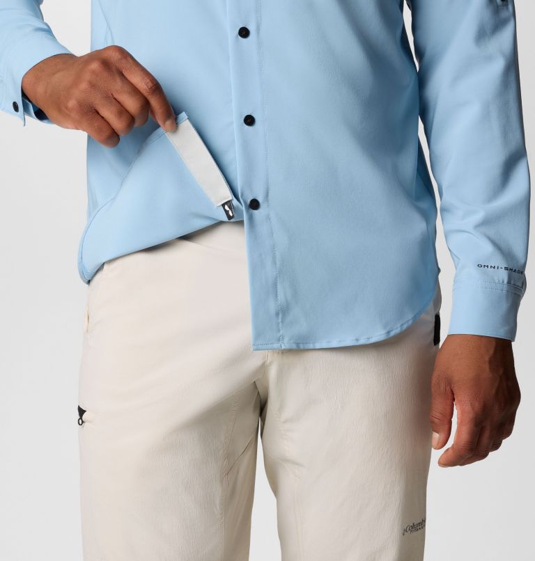 Men's Summit Valley Woven Long Sleeve Shirt, Color: Ripple Blue, image 8