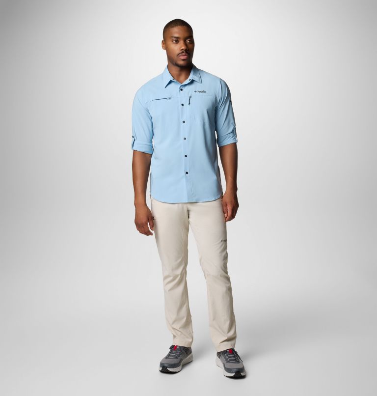 Men's Summit Valley Woven Long Sleeve Shirt, Color: Ripple Blue, image 2