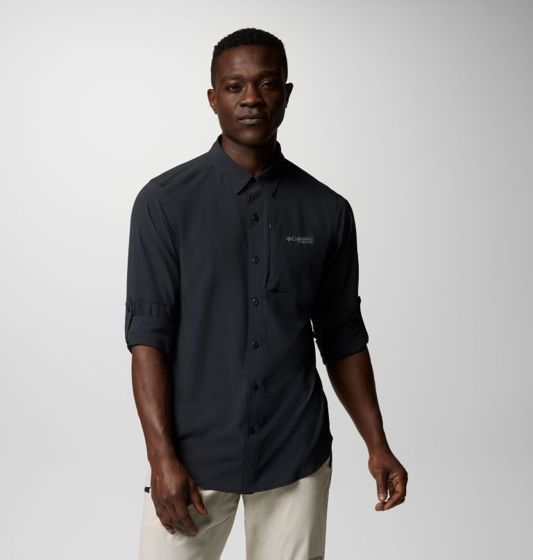 Men's Cirque River Vented Woven Long Sleeve Shirt, Color: Black, image 8