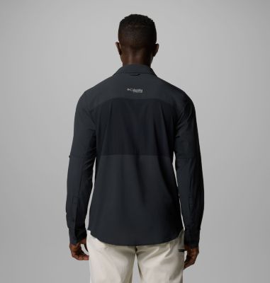 Men's Cirque River Vented Woven Long Sleeve Shirt, Color: Black, image 7