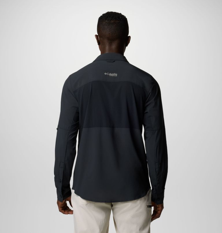 Men's Cirque River Vented Woven Long Sleeve Shirt, Color: Black, image 3