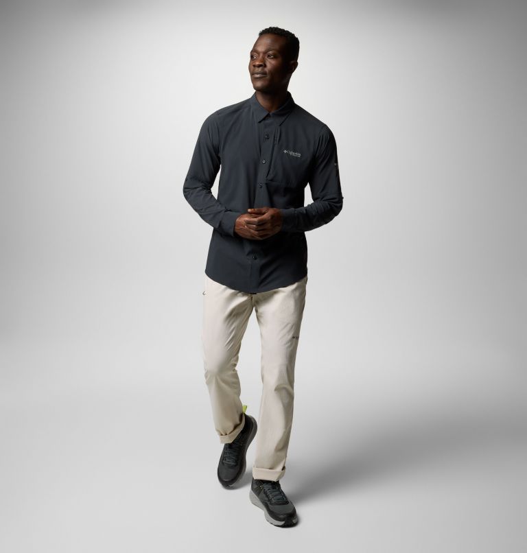 Men's Cirque River Vented Woven Long Sleeve Shirt, Color: Black, image 2