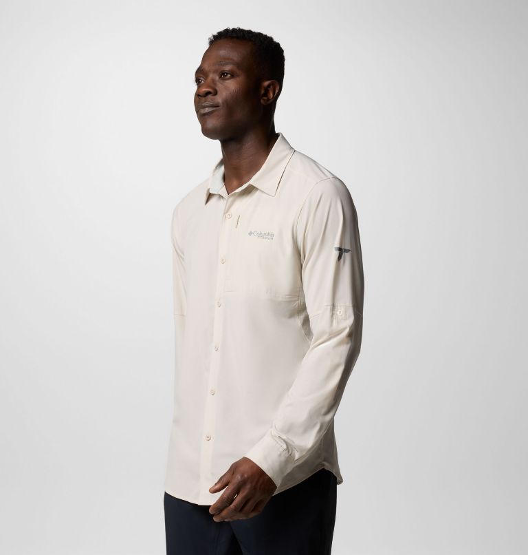 Men's Cirque River Vented Woven Long Sleeve Shirt, Color: Dark Stone, image 4