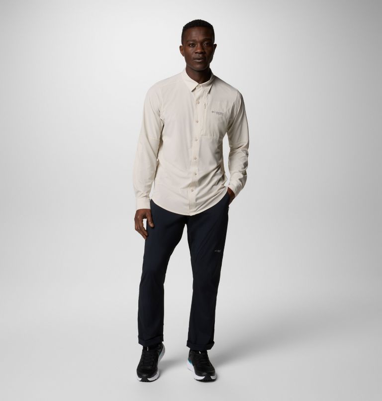 Men's Cirque River Vented Woven Long Sleeve Shirt, Color: Dark Stone, image 2