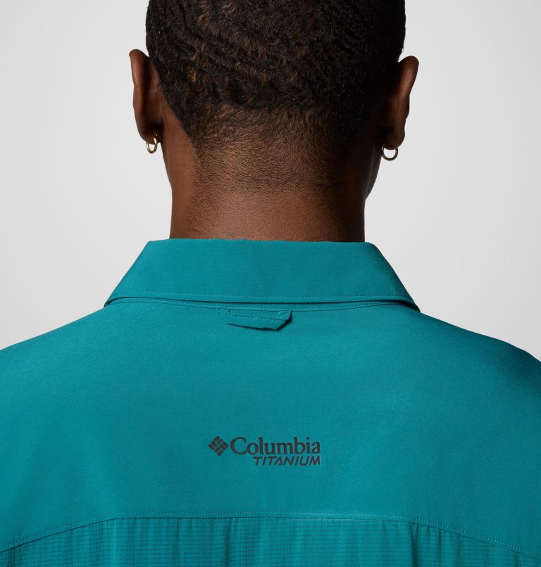 Men's Cirque River Vented Woven Long Sleeve Shirt, Color: River Blue, image 7