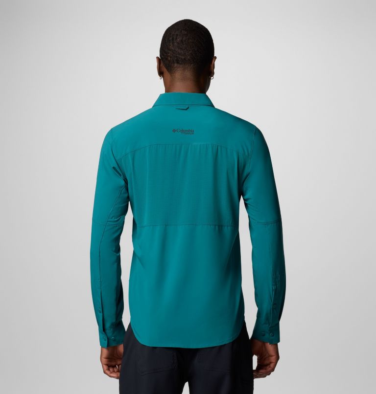 Men's Cirque River Vented Woven Long Sleeve Shirt, Color: River Blue, image 3