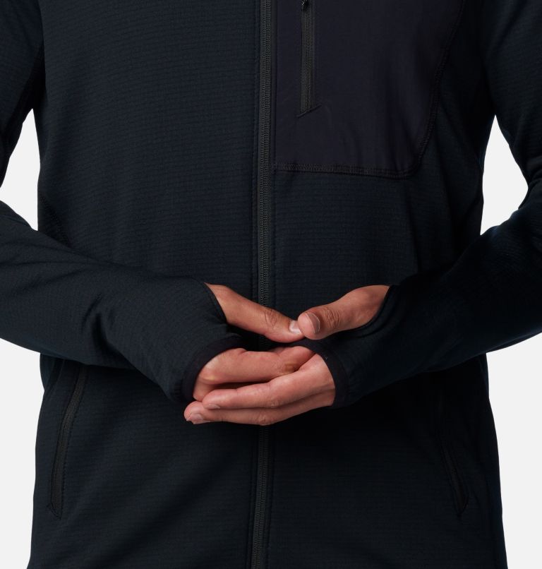Men's Triple Canyon Grid Fleece Full Zip Jacket, Color: Black, image 8