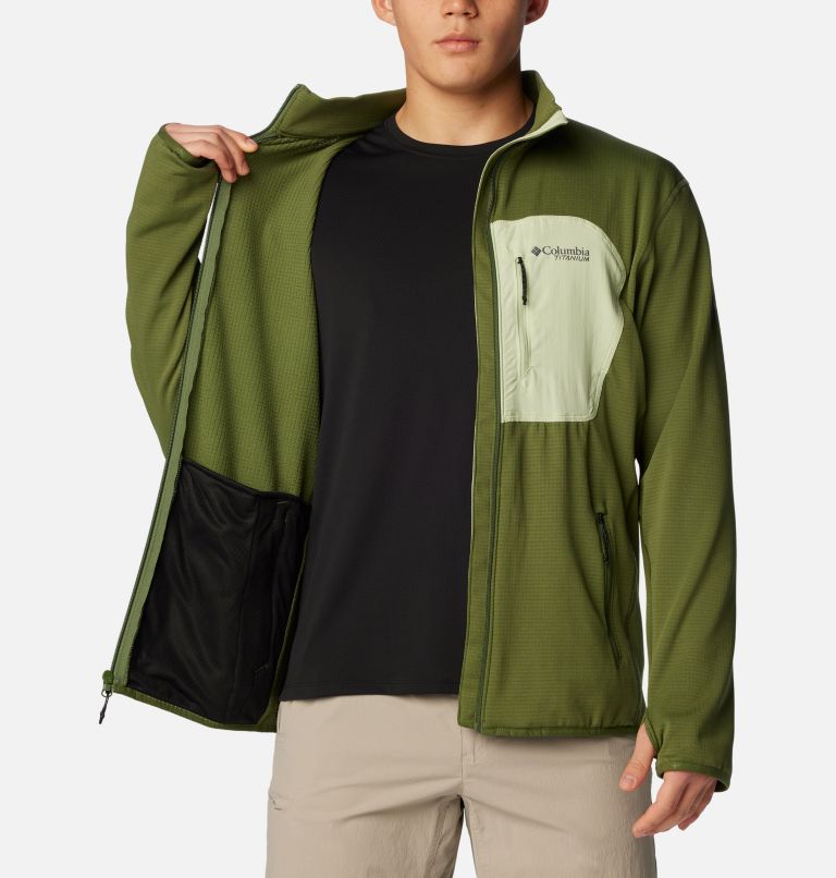 Columbia Men's Triple Canyon Grid Fleece Full Zip Jacket - XL - Green