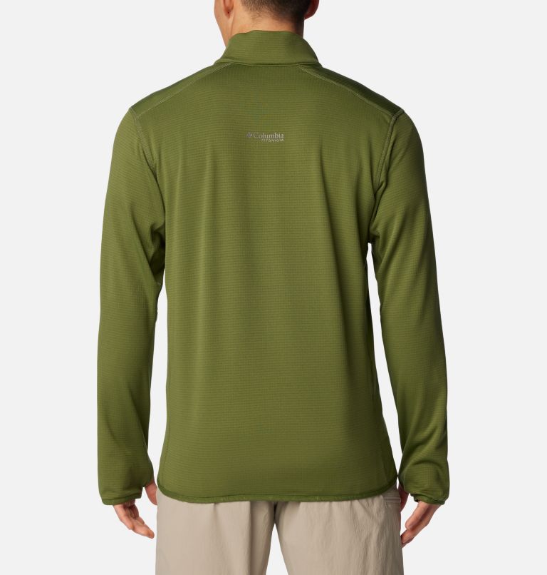 Thumbnail: Men's Triple Canyon Grid Fleece Full Zip Jacket, Color: Canteen, Sage Leaf, image 2