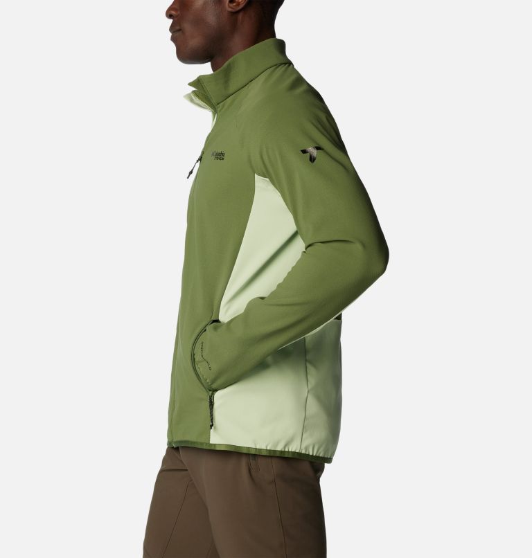 Spectre Ridge Full Zip Tech Fleece, Color: Canteen, Sage Leaf, image 3