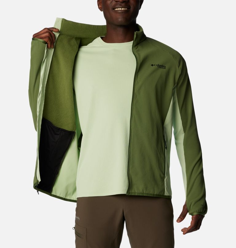 Spectre Ridge Full Zip Tech Fleece, Color: Canteen, Sage Leaf, image 5