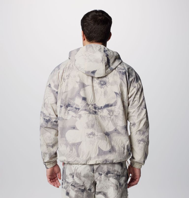 Men's Painted Peak Windbreaker, Color: Dark Stone Pearhip Print, Sunkissed, image 2