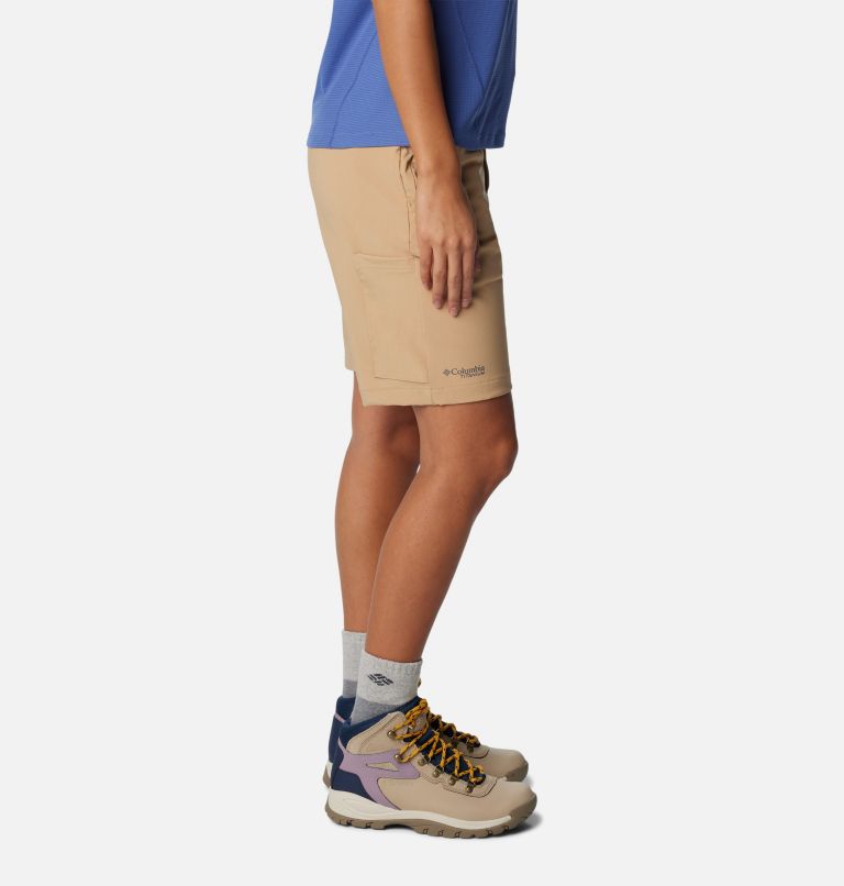Women's Back Beauty Softshell Hiking Shorts, Color: Canoe, image 6