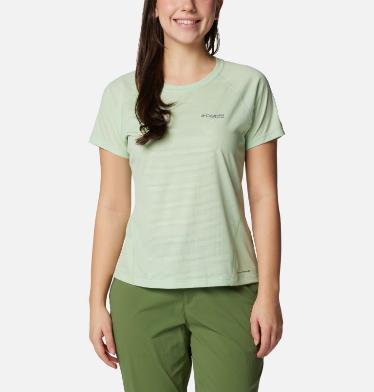 T-shirt col rond à manches courtes Cirque River pour femme, Color: Sage Leaf, image 1