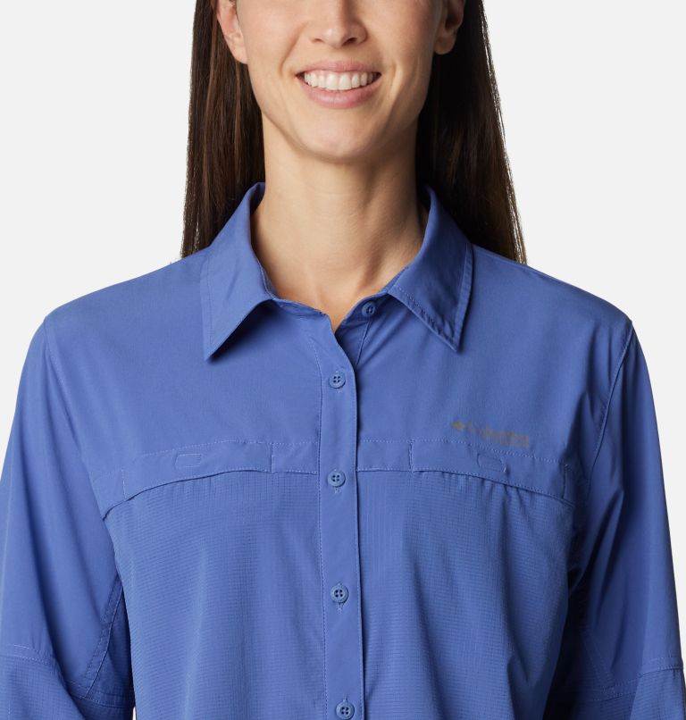 Cirque River Vented Woven Long Sleeve S, Color: Eve, image 4