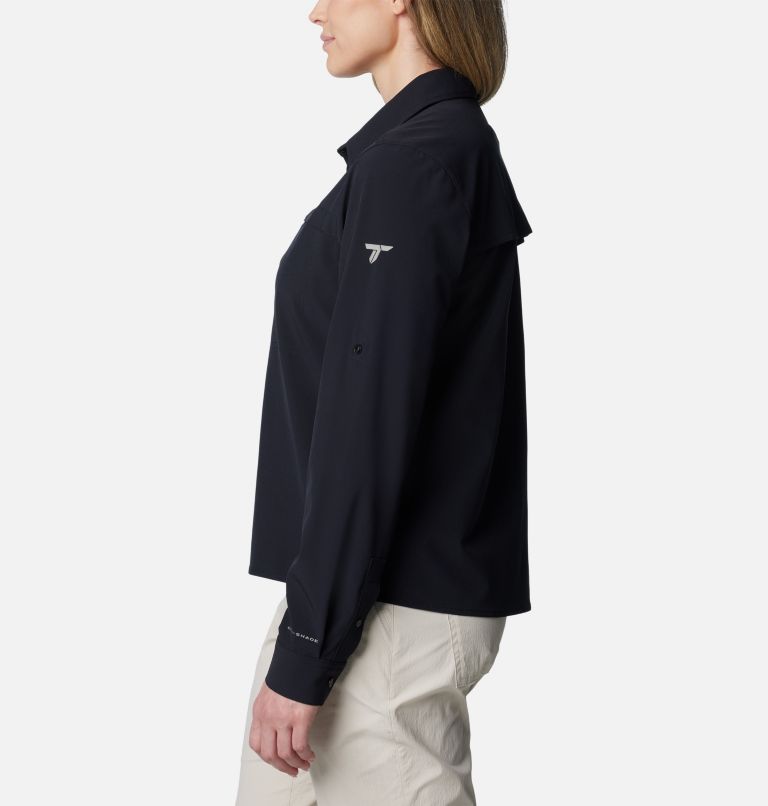Women's Summit Valley Woven Long Sleeve Shirt, Color: Black, image 3
