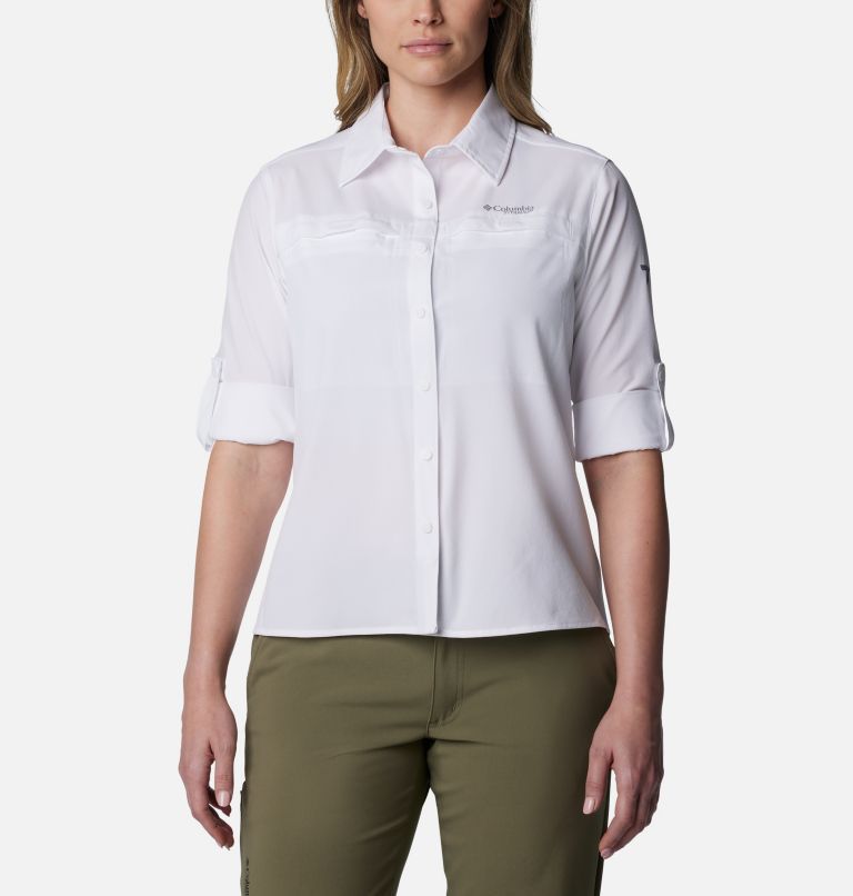 Thumbnail: Women's Summit Valley Woven Long Sleeve Shirt, Color: White, image 7