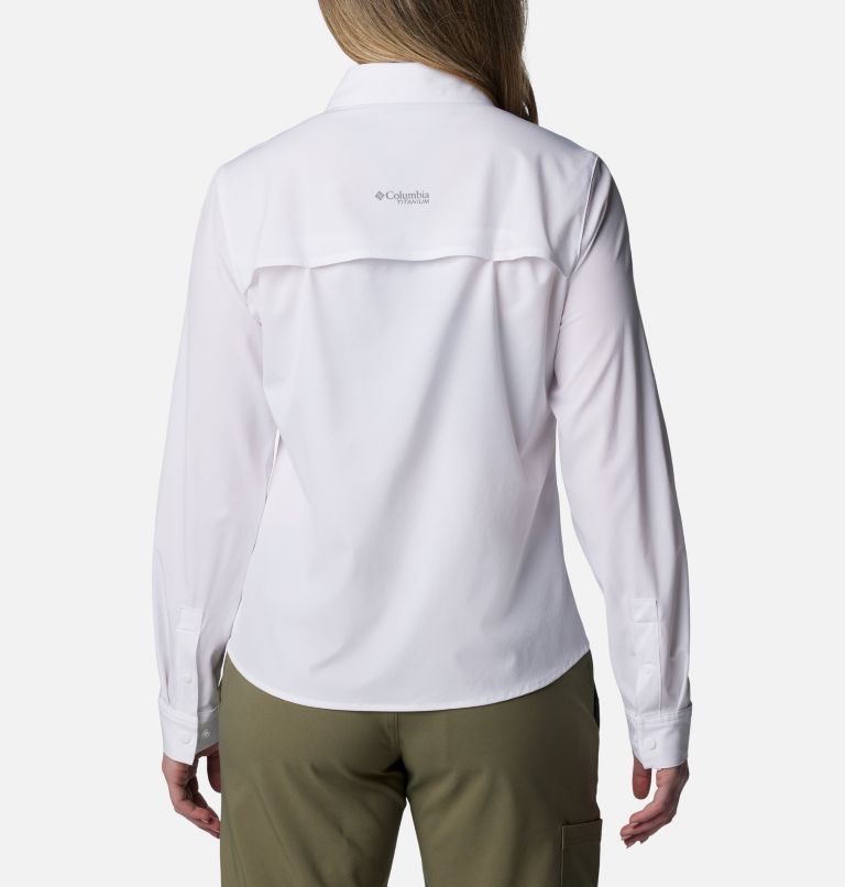 Thumbnail: Women's Summit Valley Woven Long Sleeve Shirt, Color: White, image 2
