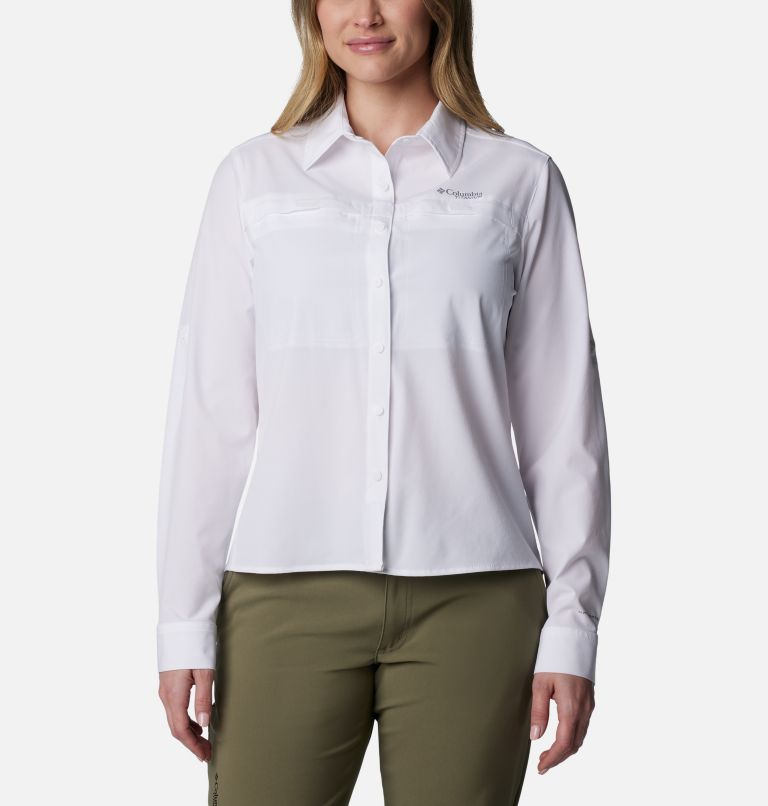 Thumbnail: Women's Summit Valley Woven Long Sleeve Shirt, Color: White, image 1