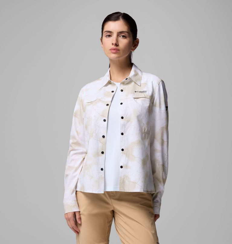 Women's Summit Valley Woven Shirt, Color: Sea Salt Cracked Earth, image 9