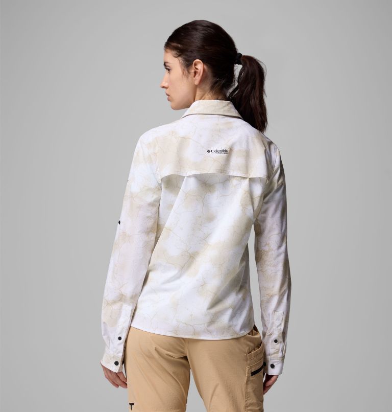 Women's Summit Valley Woven Shirt, Color: Sea Salt Cracked Earth, image 2