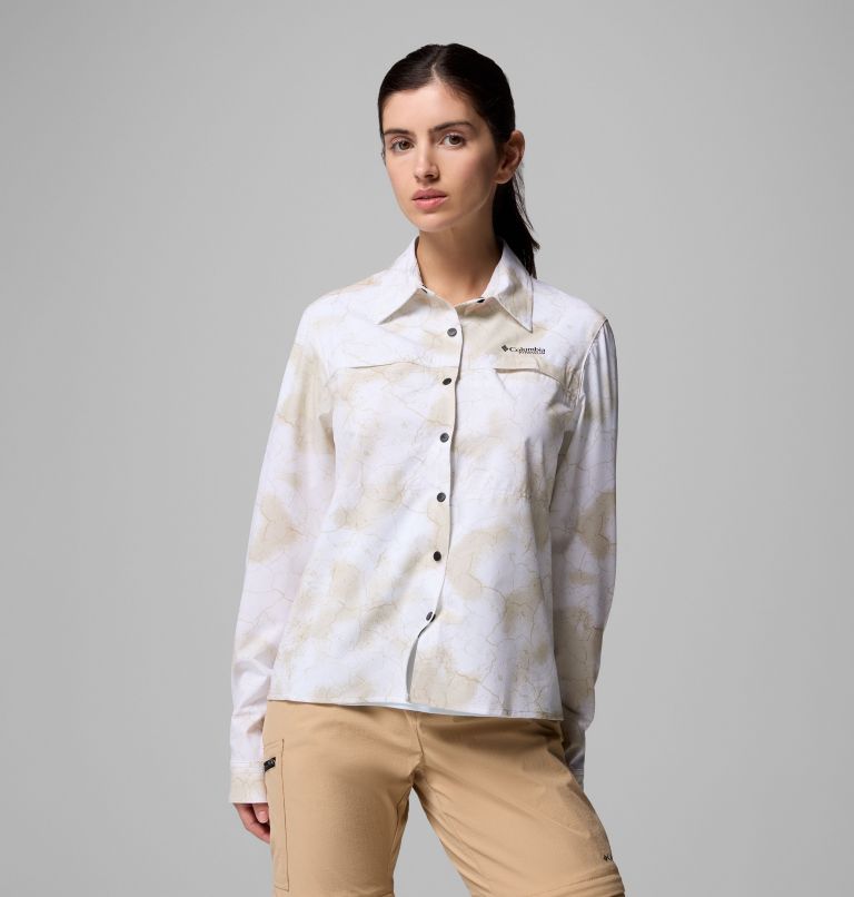 Women's Summit Valley Woven Shirt, Color: Sea Salt Cracked Earth, image 1
