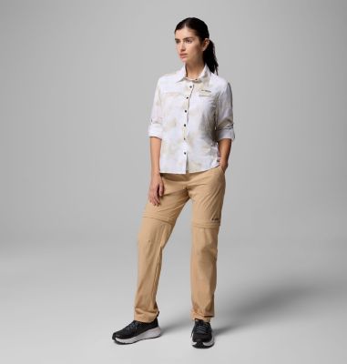 Women's Summit Valley Woven Shirt, Color: Sea Salt Cracked Earth, image 2