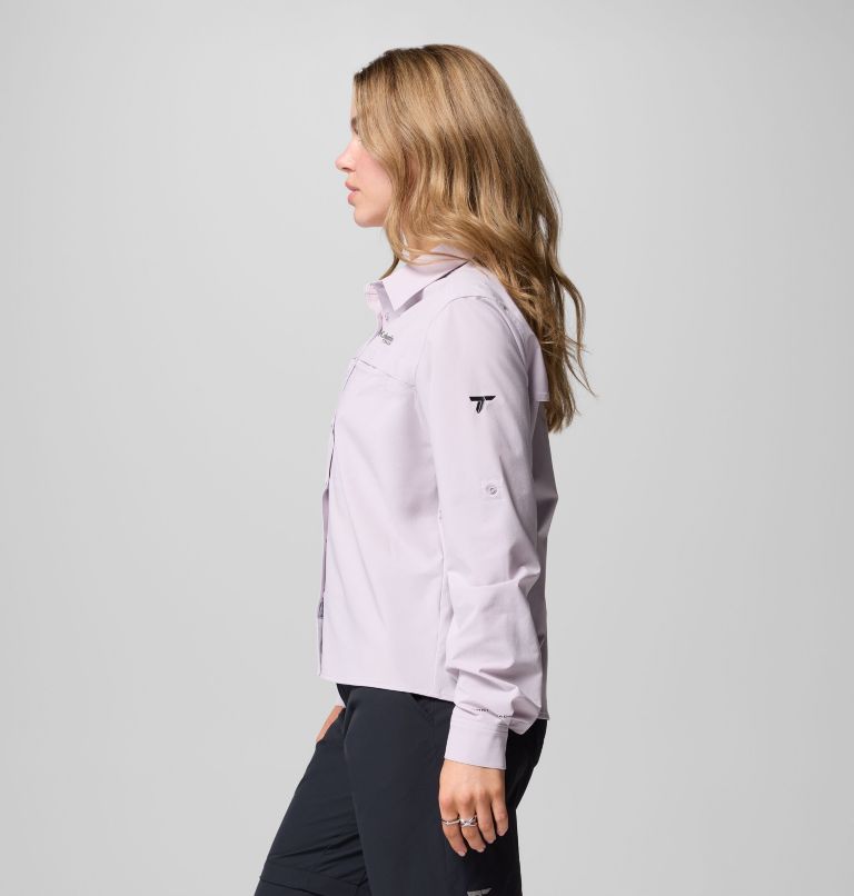 Women's Summit Valley Woven Long Sleeve Shirt, Color: Lavender Pearl, image 4