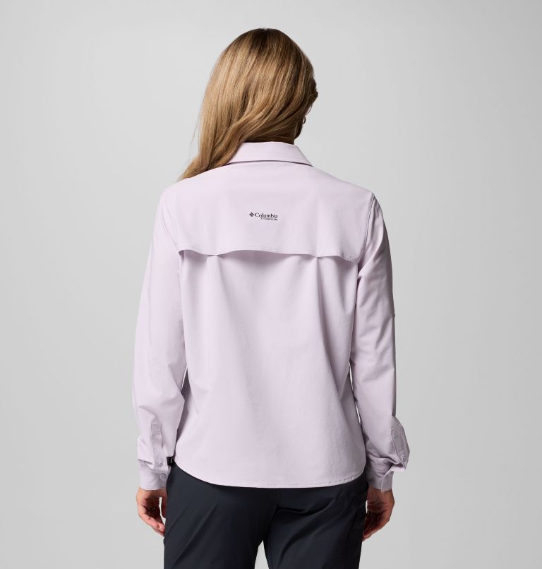 Women's Summit Valley Woven Long Sleeve Shirt, Color: Lavender Pearl, image 3