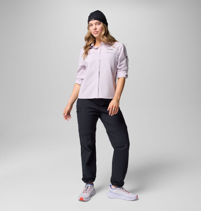 Women's Summit Valley Woven Long Sleeve Shirt, Color: Lavender Pearl, image 2