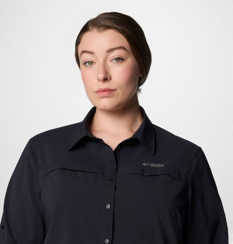 Women's Summit Valley Woven Long Sleeve Shirt - Plus Size, Color: Black, image 5