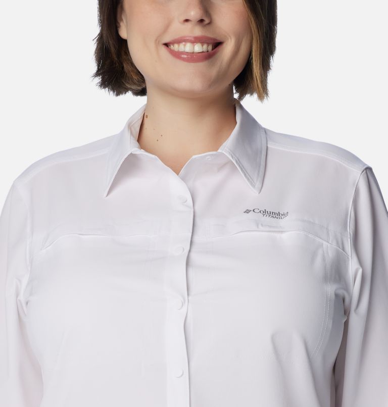 Women's Summit Valley Woven Long Sleeve Shirt - Plus Size, Color: White, image 4
