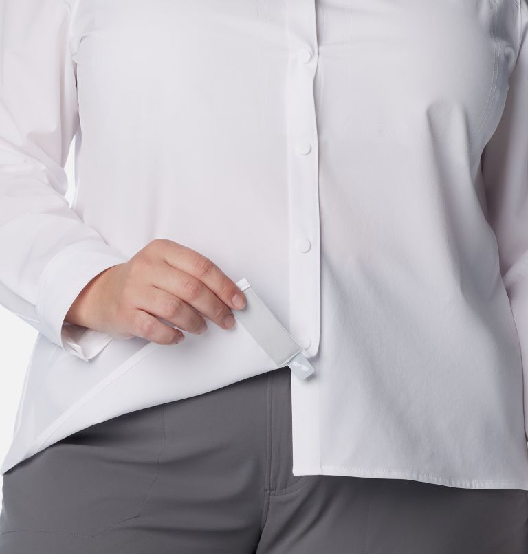 Women's Summit Valley Woven Long Sleeve Shirt - Plus Size, Color: White, image 6