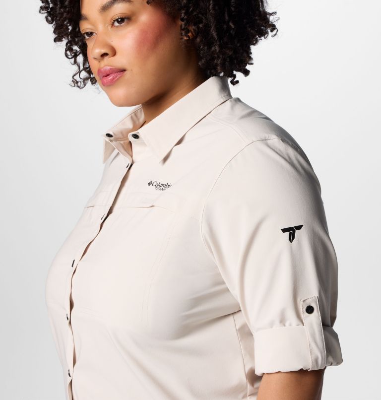 Women's Summit Valley Woven Long Sleeve Shirt - Plus Size, Color: Dark Stone, image 8