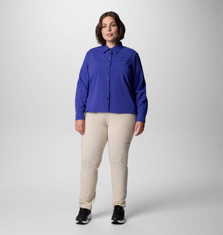 Women's Summit Valley Woven Long Sleeve Shirt - Plus Size, Color: Clematis Blue, image 3