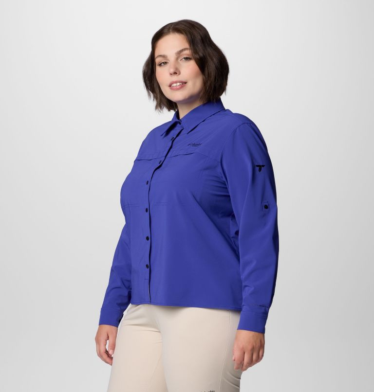 Women's Summit Valley Woven Long Sleeve Shirt - Plus Size, Color: Clematis Blue, image 4