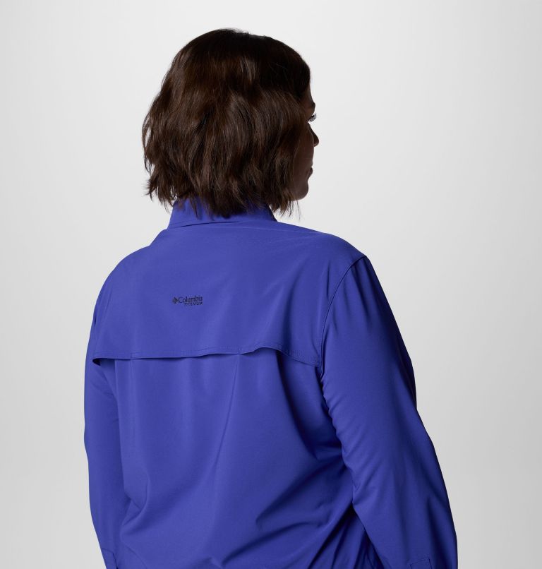 Women's Summit Valley Woven Long Sleeve Shirt - Plus Size, Color: Clematis Blue, image 7