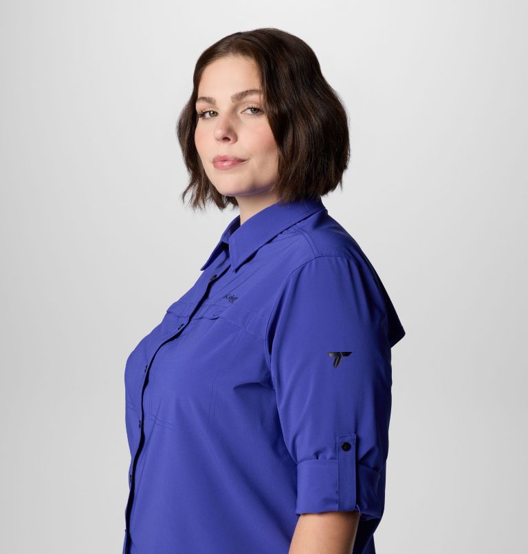 Women's Summit Valley Woven Long Sleeve Shirt - Plus Size, Color: Clematis Blue, image 8
